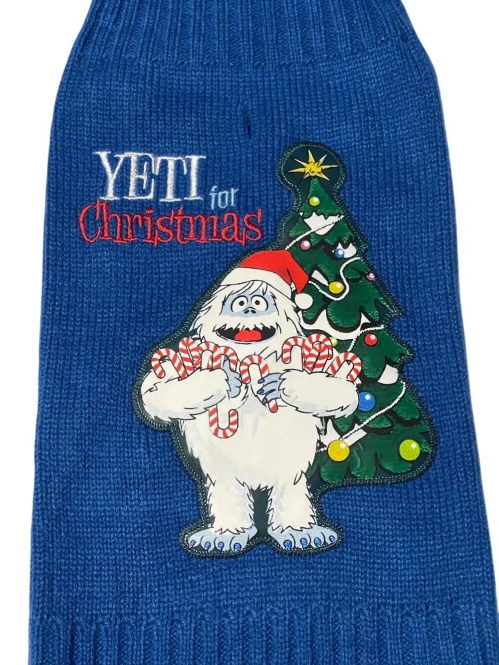 Yeti For Christmas Blue Dog Sweater Rudolph Brand Small Novelty Holiday Pet
